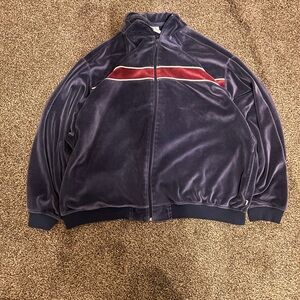 Men's Velvet Navy and Red Stripe Jacket